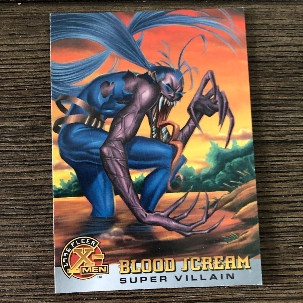 X-men ’96 Fleer trading card: Blood Scream (Super Villain) #62